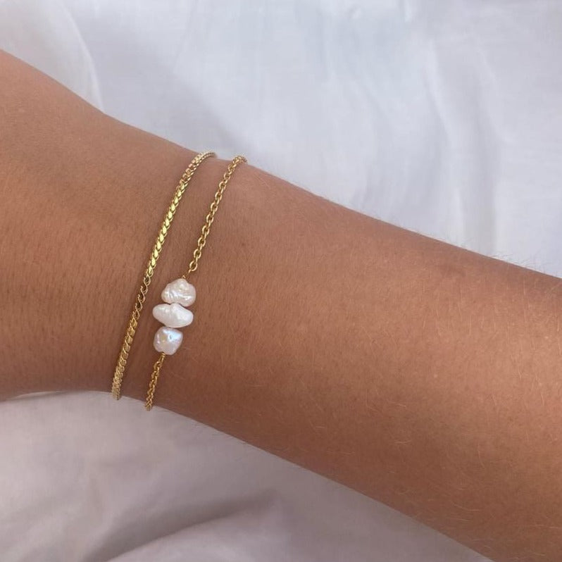Bracelet doré maille égyptienne (Den uden sten)