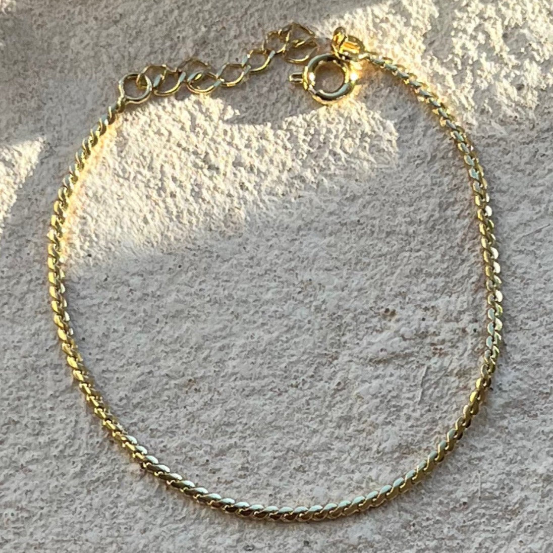 Bracelet doré maille égyptienne (Den uden sten)
