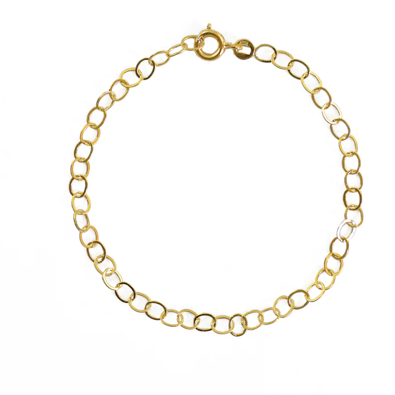 Bracelet doré maille ovale